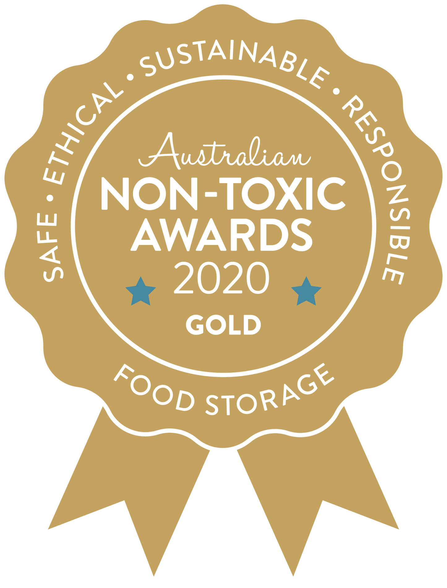 The Swag gold award logo from the Non-Toxic Awards for the Swag reusable produce bags for the fridge - The Swag AU