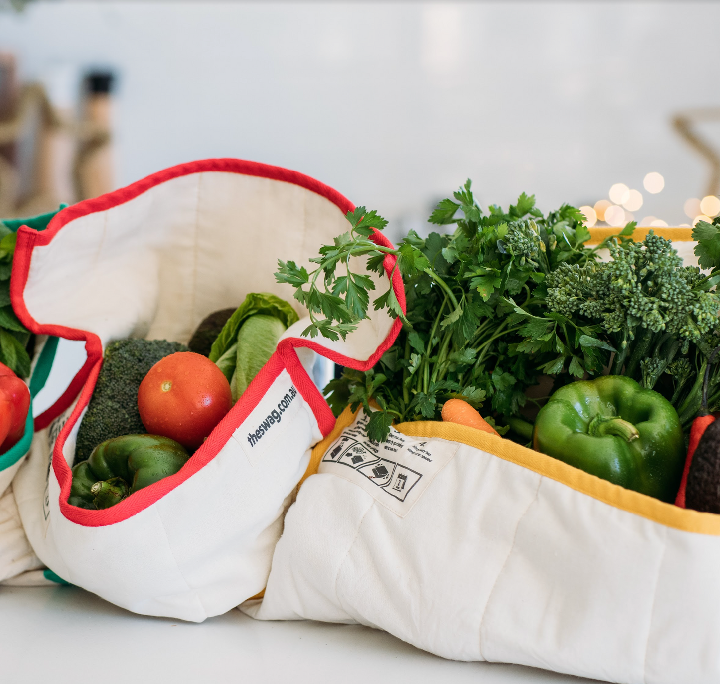 The Swag Reusable fridge bags for keeping produce fresher for longer in two sizes - The Swag AU