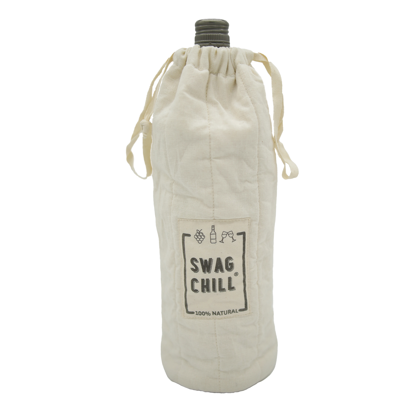 Put your vino into the bag, dampen the bag down and pop into the freezer for a quick chill and use the chilled bag to carry your vino to your party - The Swag AU